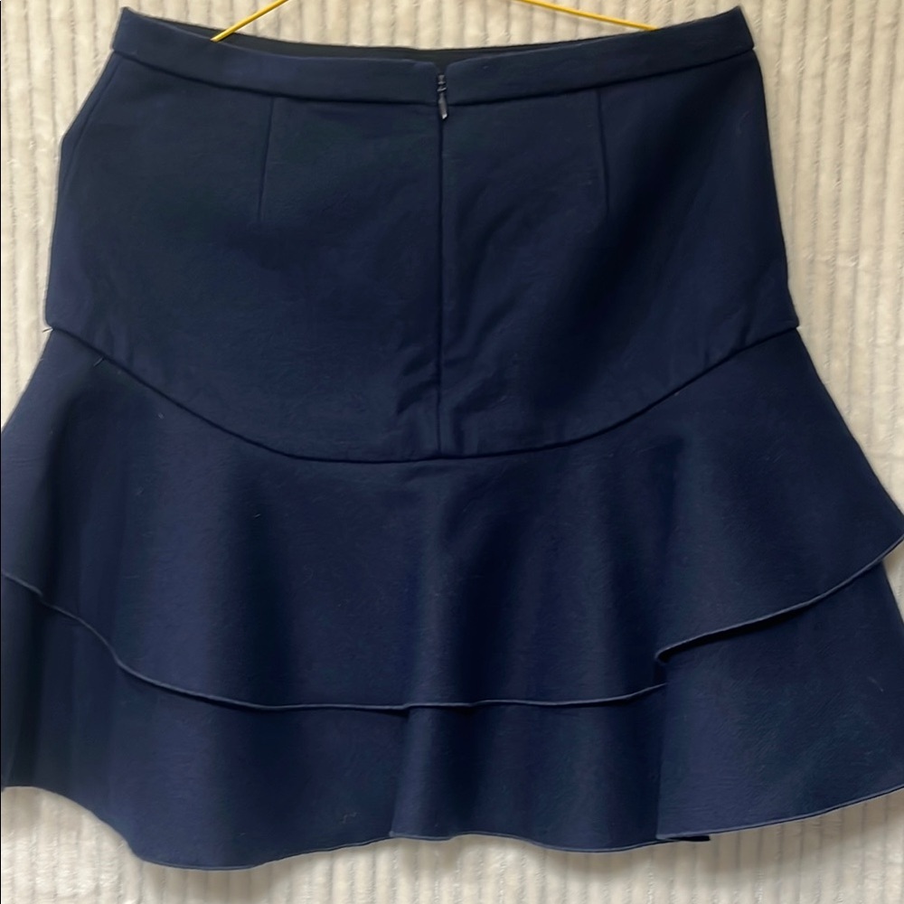 J. Crew Blue Tiered Skater Mini Skirt - Picture 3 of 4